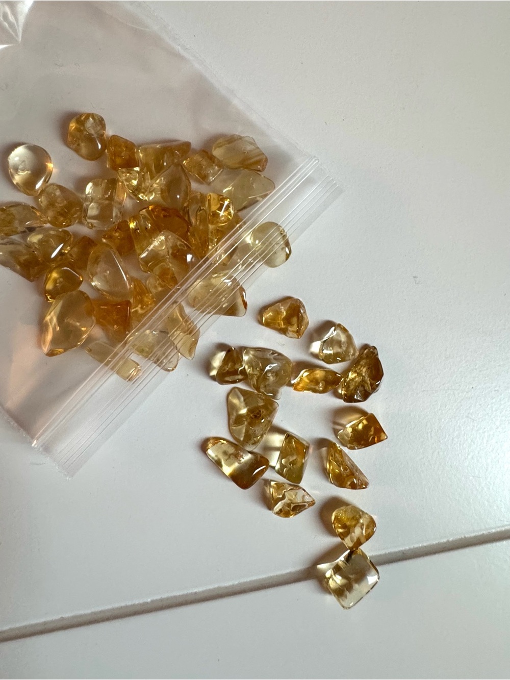 Citrine Chips with Pre-Drilled Holes for Stringing - Jewelry & Crafts